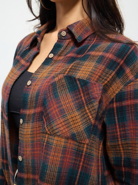 Plaid Shacket: Prismark Women Shackets