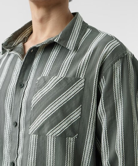 Grey Men Relaxed Shirts