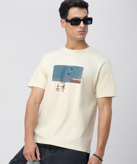 Looney Tunes The End Men Relaxed Fit T-Shirts