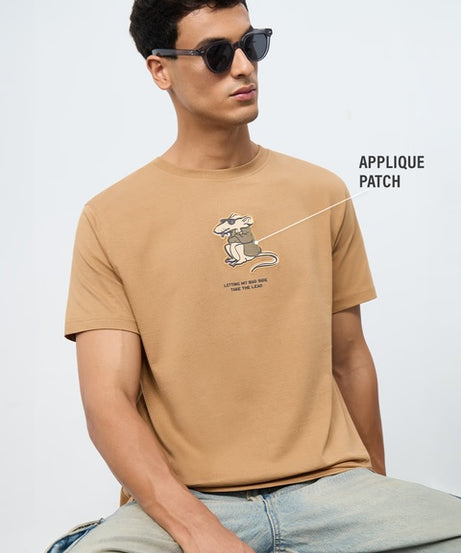 Printed Ratitude Men Relaxed Fit T-Shirts