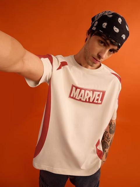 Marvel Logo Oversized T-Shirts