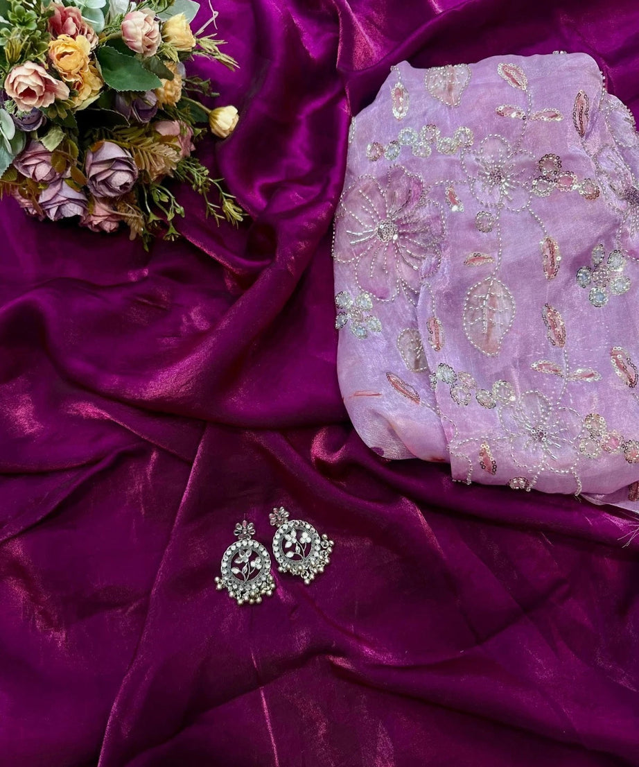 Soft Tebi Silk With Digital Print Saree, Traditional Wear Sari With Blouse