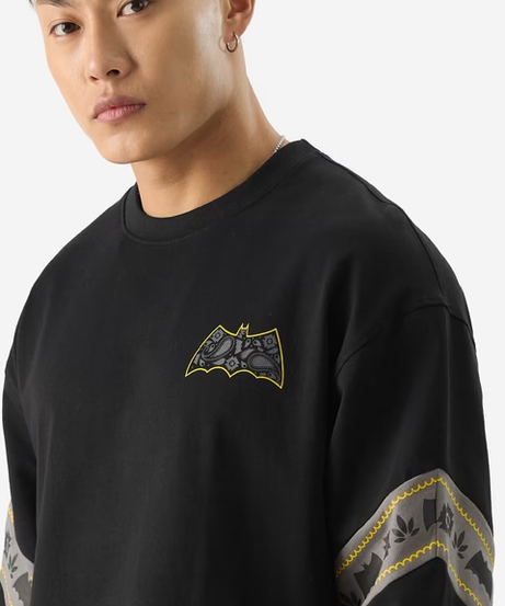 Batman Paisley Oversized Full Sleeve T-Shirts