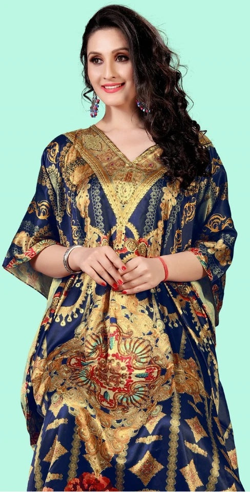 Free size Kaftan dress for women V-Neck Long caftan dress Loungewear