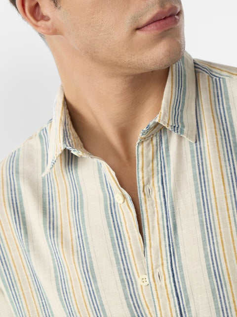Stripes Sundown Cotton Linen Shirts