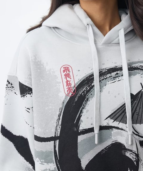 Kung Fu Panda Inky Warrior Women Oversized Hoodies