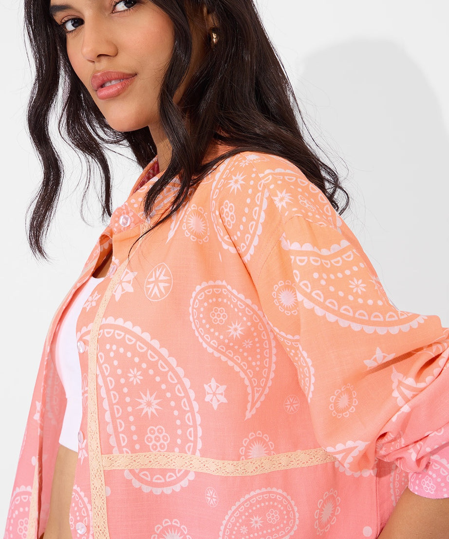 TSS Originals  Mellow Paisley Women Boyfriend Shirts