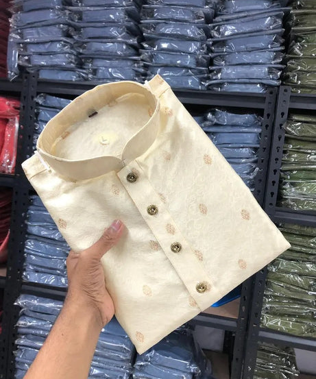 Men's Jacquard kurta pajama Set