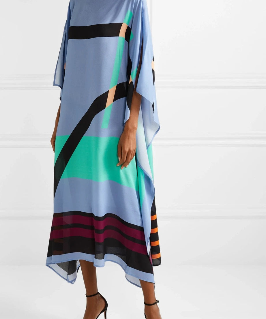 Caftan For Women, Long Slik Kaftan For Women ,Soft Slik Crepe Kaftan J5576