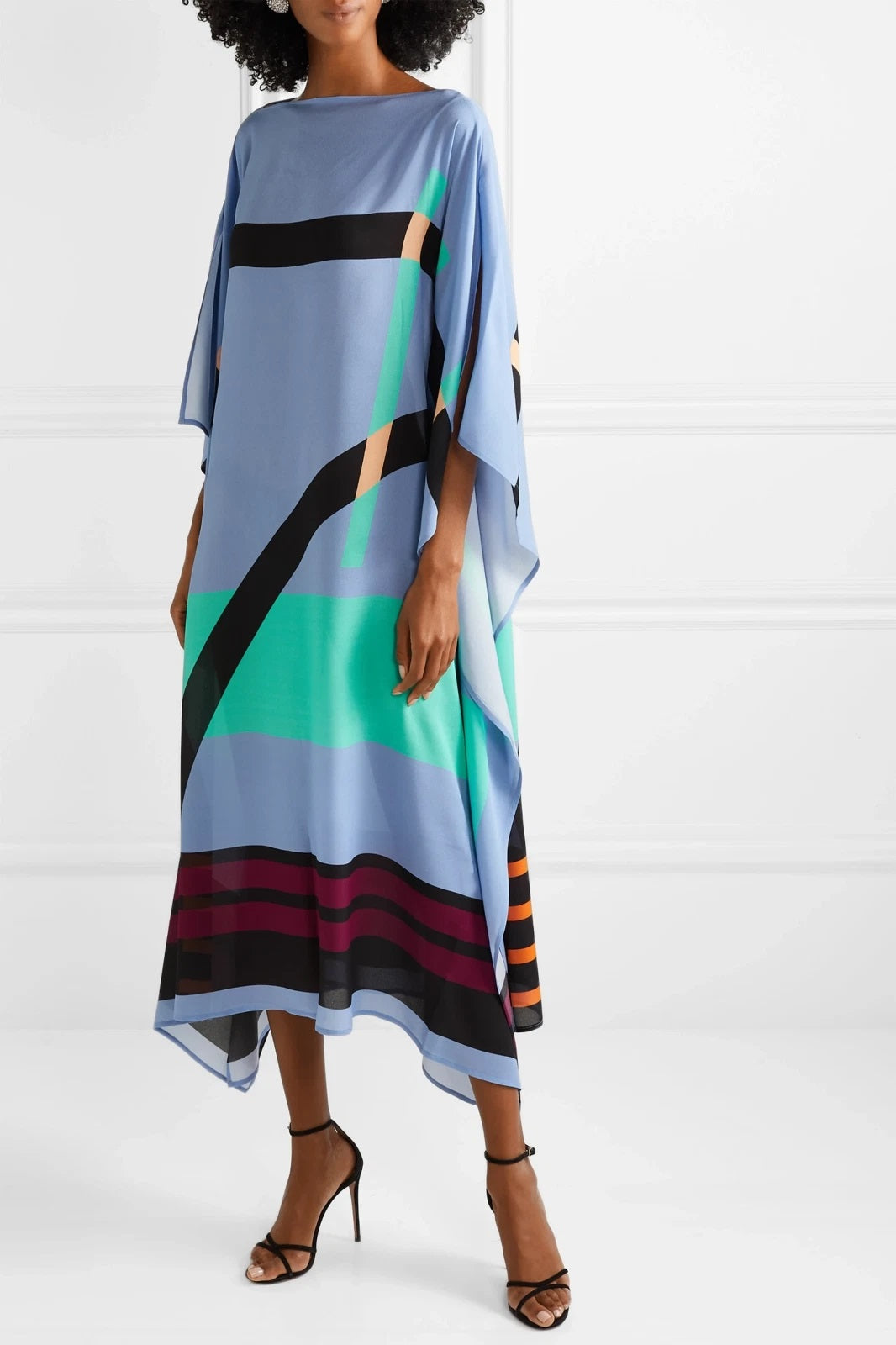 Caftan For Women, Long Slik Kaftan For Women ,Soft Slik Crepe Kaftan J5576