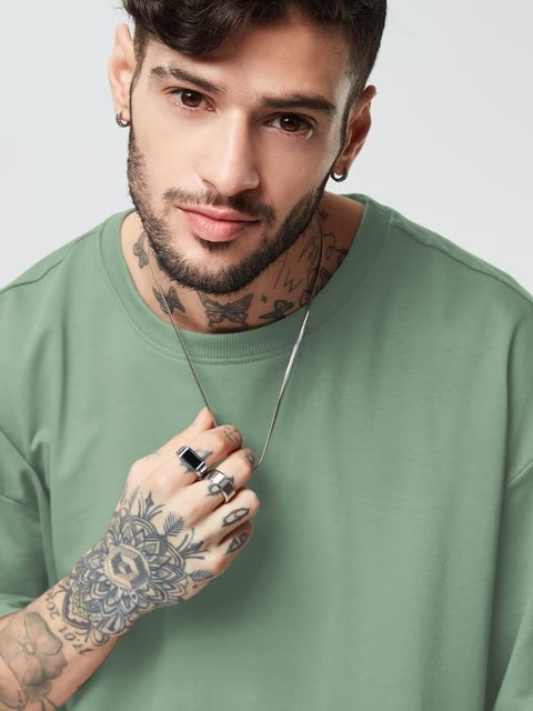 Jade Green Oversized T-Shirts