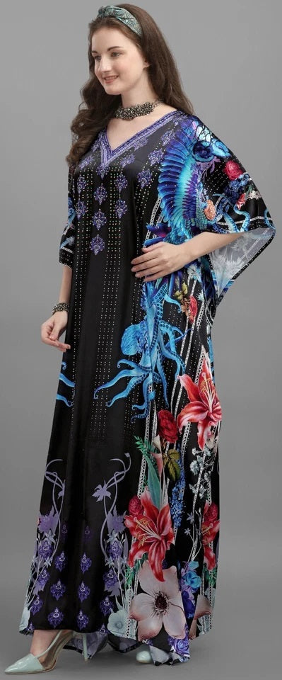 Free Size Kaftan Dress for Women Caftan Bathing Swim Cover Up Boho Beach Dress