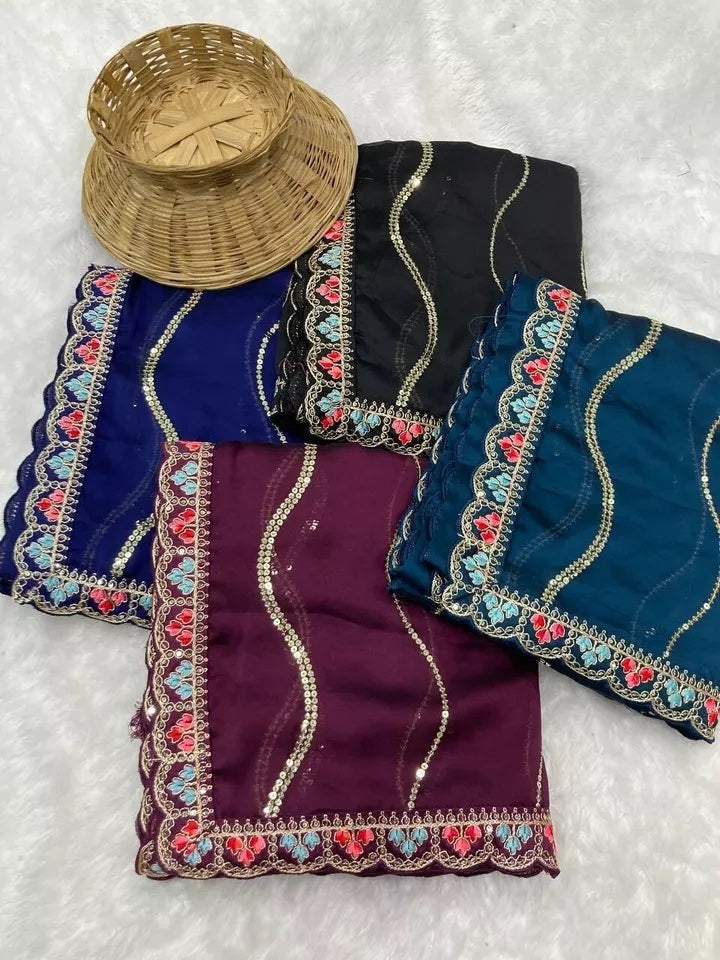 Women's Wedding Special Rangoli Silk Saree,Indian Party Wear Sari & Blouse