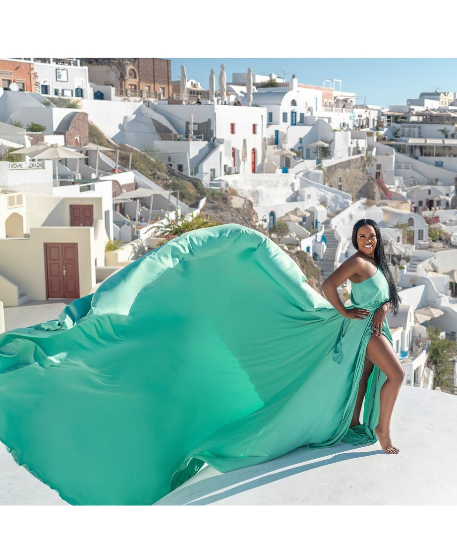 Flying Dress Santorini Flying Dress, Flying Dress for Photoshoot, Long Train Dress