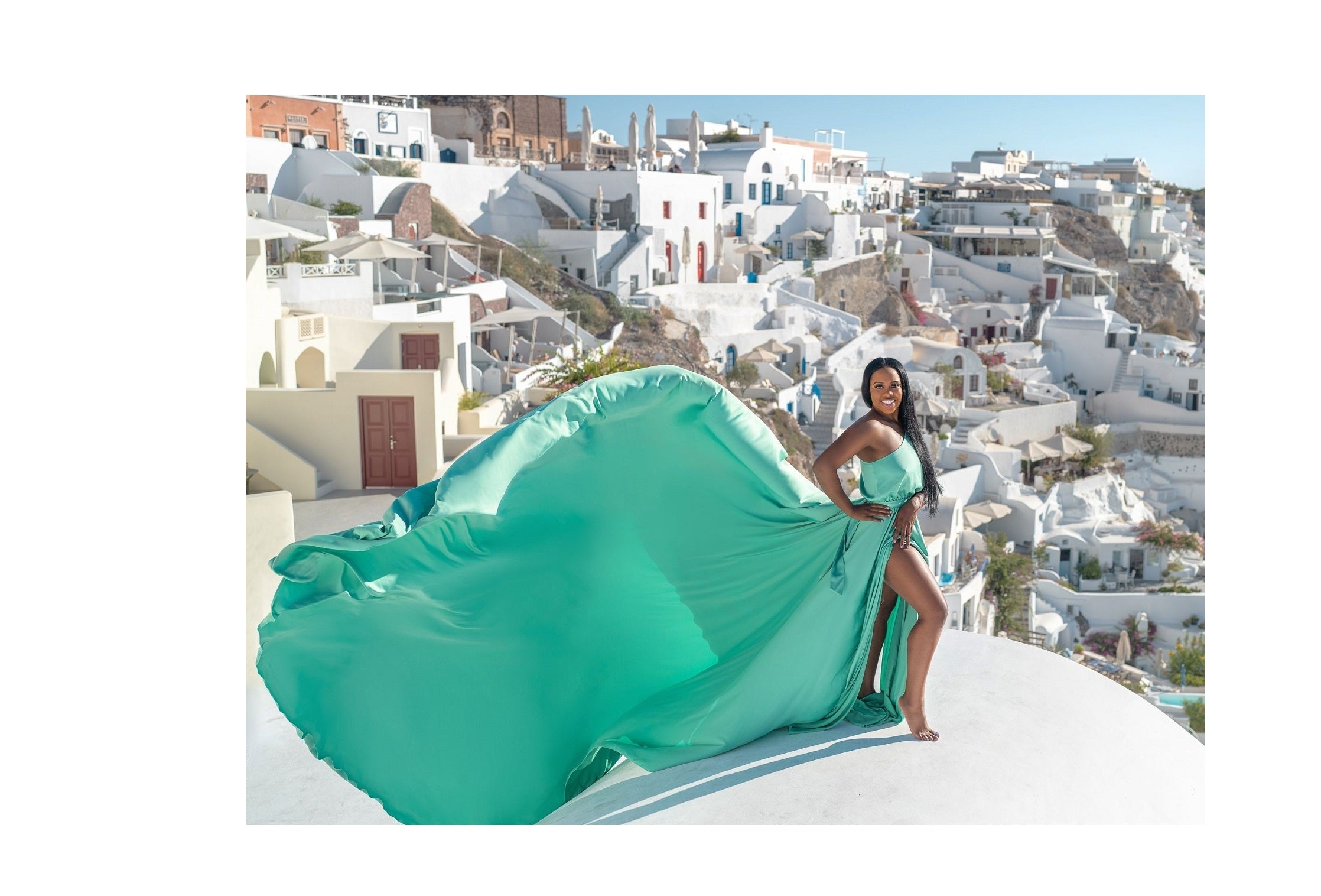 Flying Dress Santorini Flying Dress, Flying Dress for Photoshoot, Long Train Dress