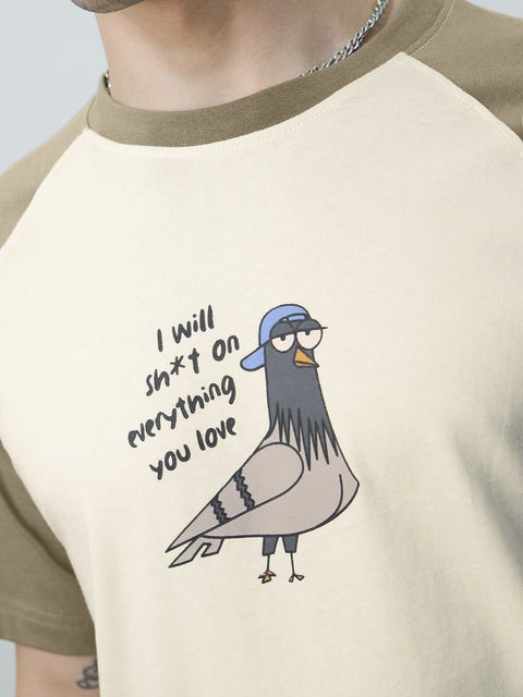 Colourblock Wingin It Men Relaxed Fit T-Shirts