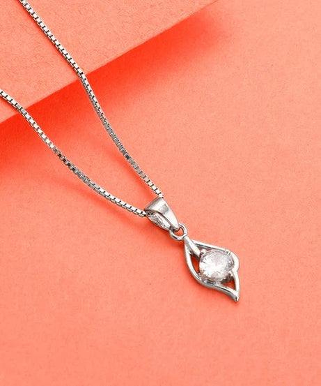 Anushka Sharma Silver Falling Dew Pendant with Box Chain