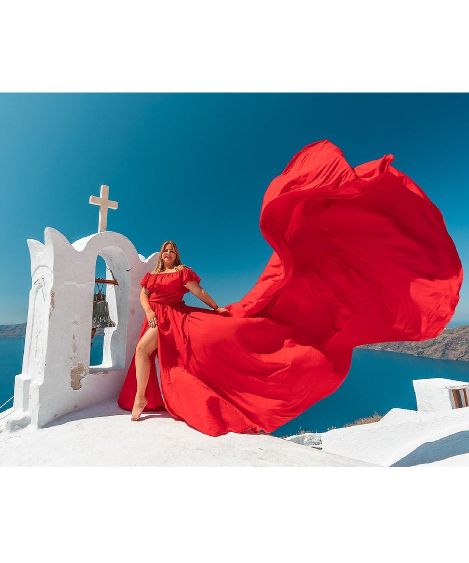 Long Flying Satin Dress For Photoshoot, Dress for Wedding