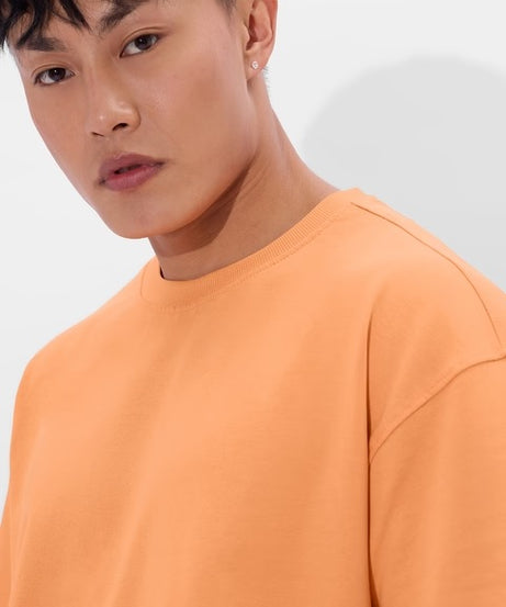 Solids: Light Orange Oversized T-Shirts