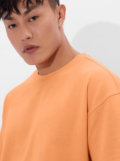 Solids: Light Orange Oversized T-Shirts