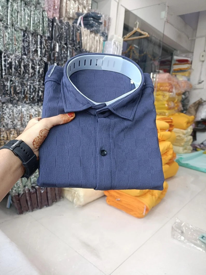 Men's Popcorn & Half Sleeve Shirt Set