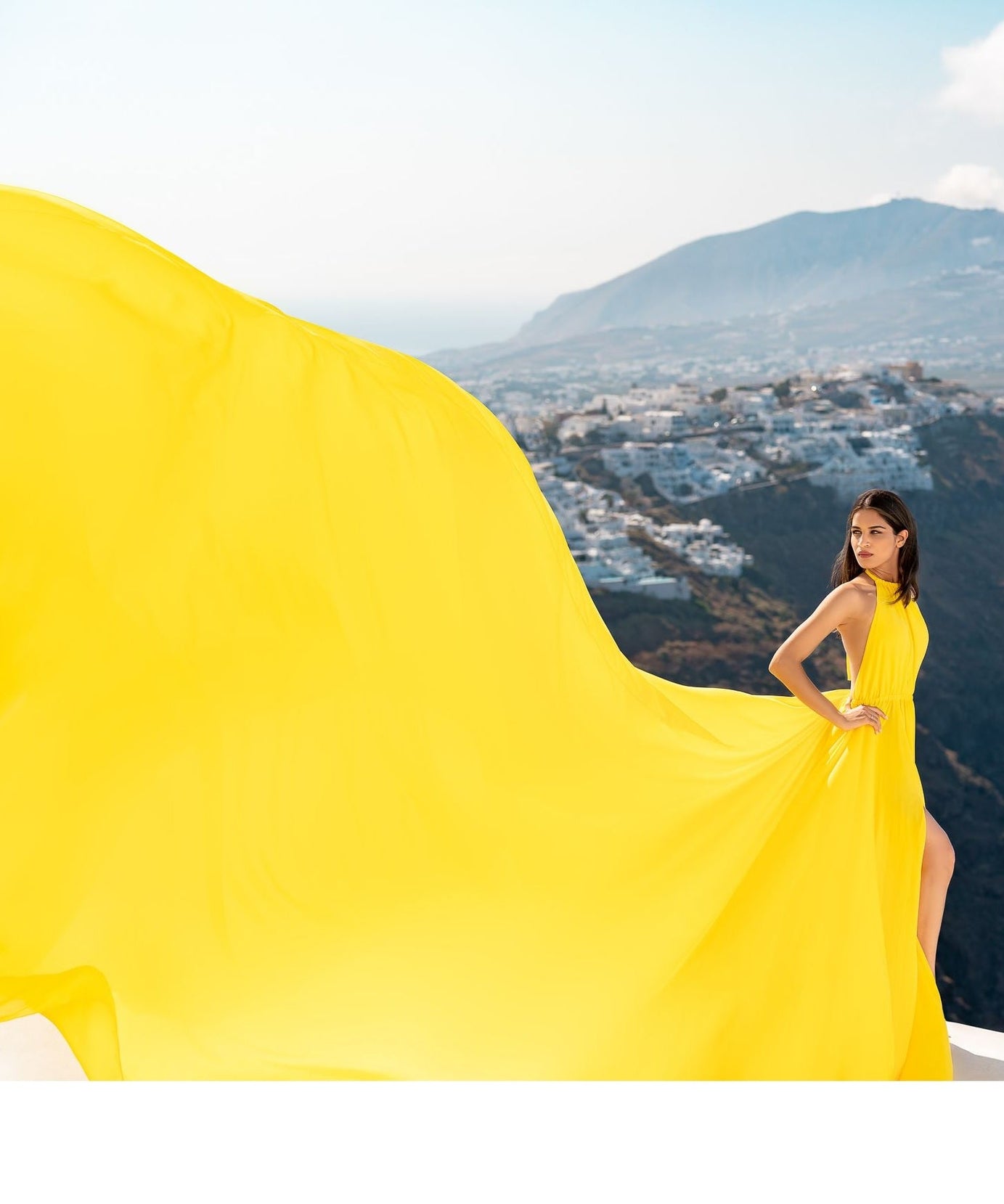 Halter Neck Satin Flying Dress Engagement Dress