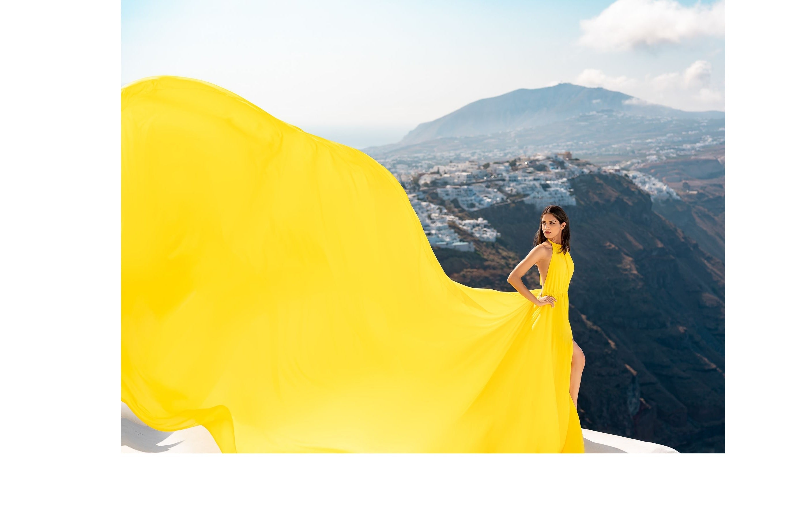 Halter Neck Satin Flying Dress Engagement Dress