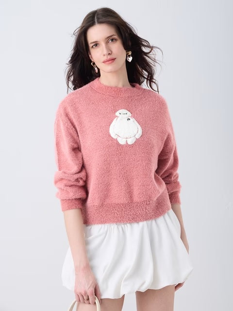 Disne Fuzzy Baymax Women Oversized Sweaters