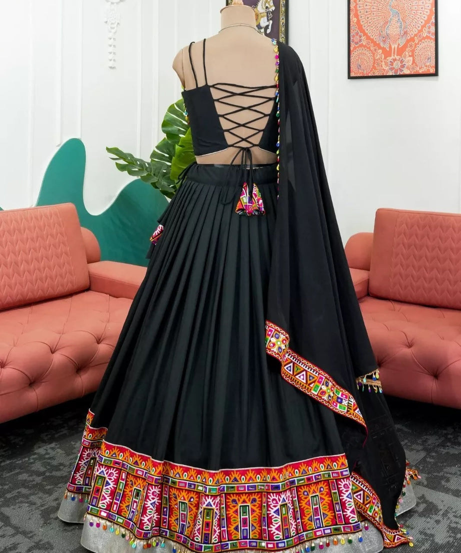 Georgette Rayon Lehenga Blouse & Dupatta