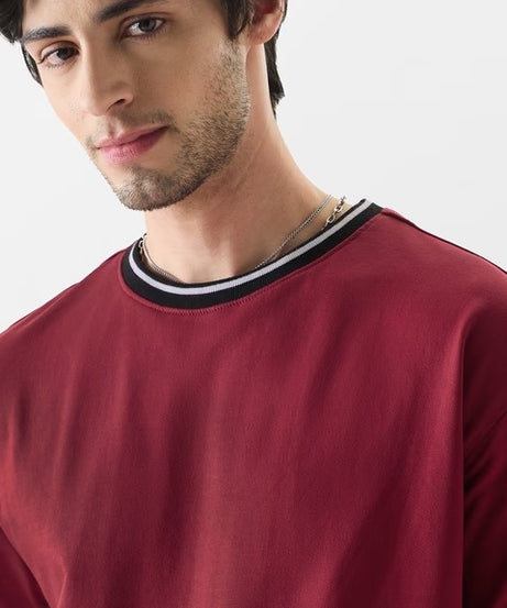 Brick Red Oversized T-Shirts