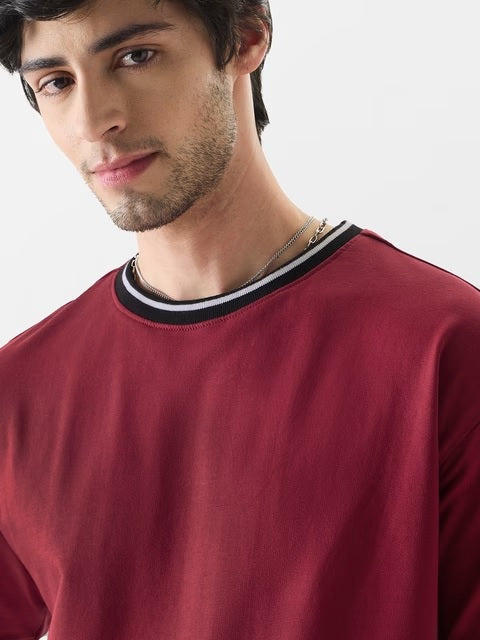 Brick Red Oversized T-Shirts