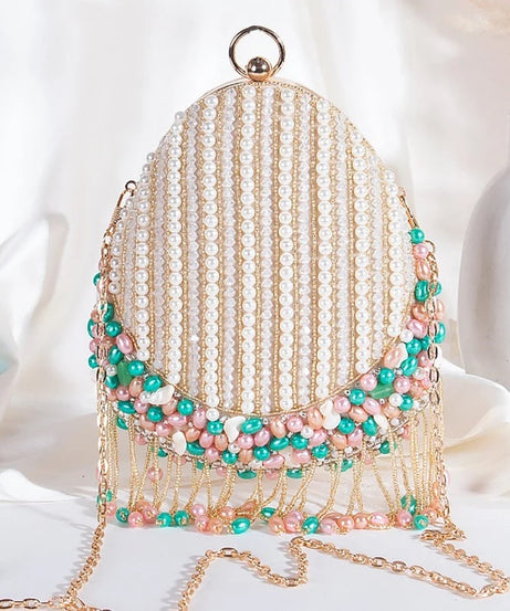 Almond Shape Clutch With Bangle Lock