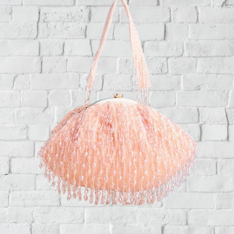 Bridesmaid Crystal Half Frame Clutch