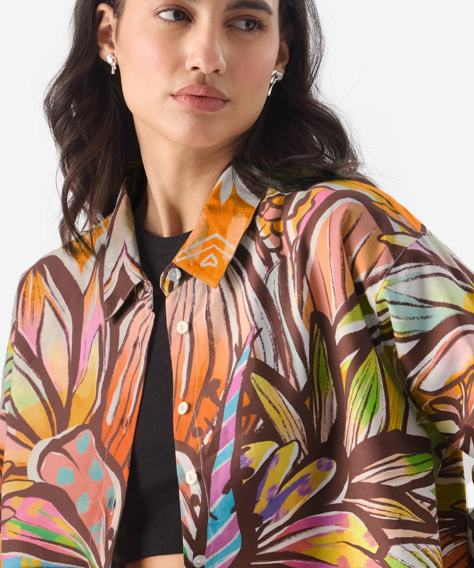 Floral Mirage Women Boyfriend Shirts