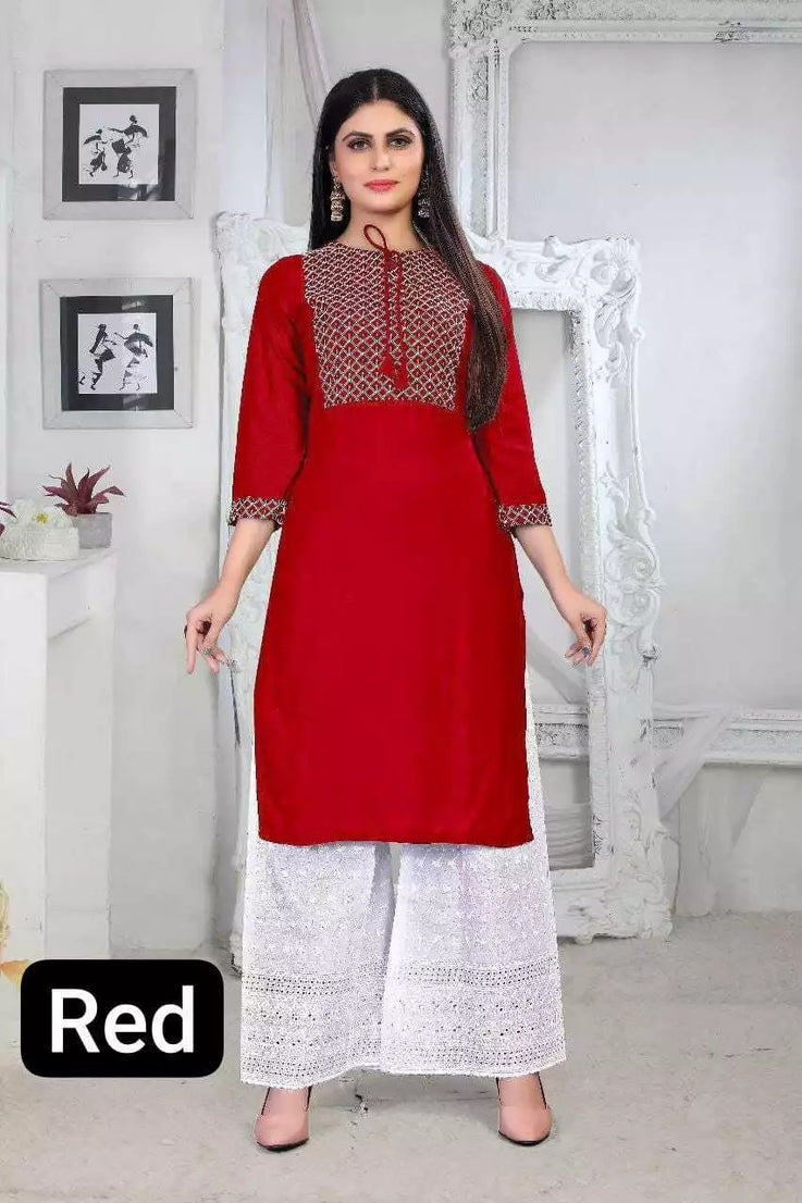 Designer Fancy FullStitched Rayon Top Pant & 2 Piece Set