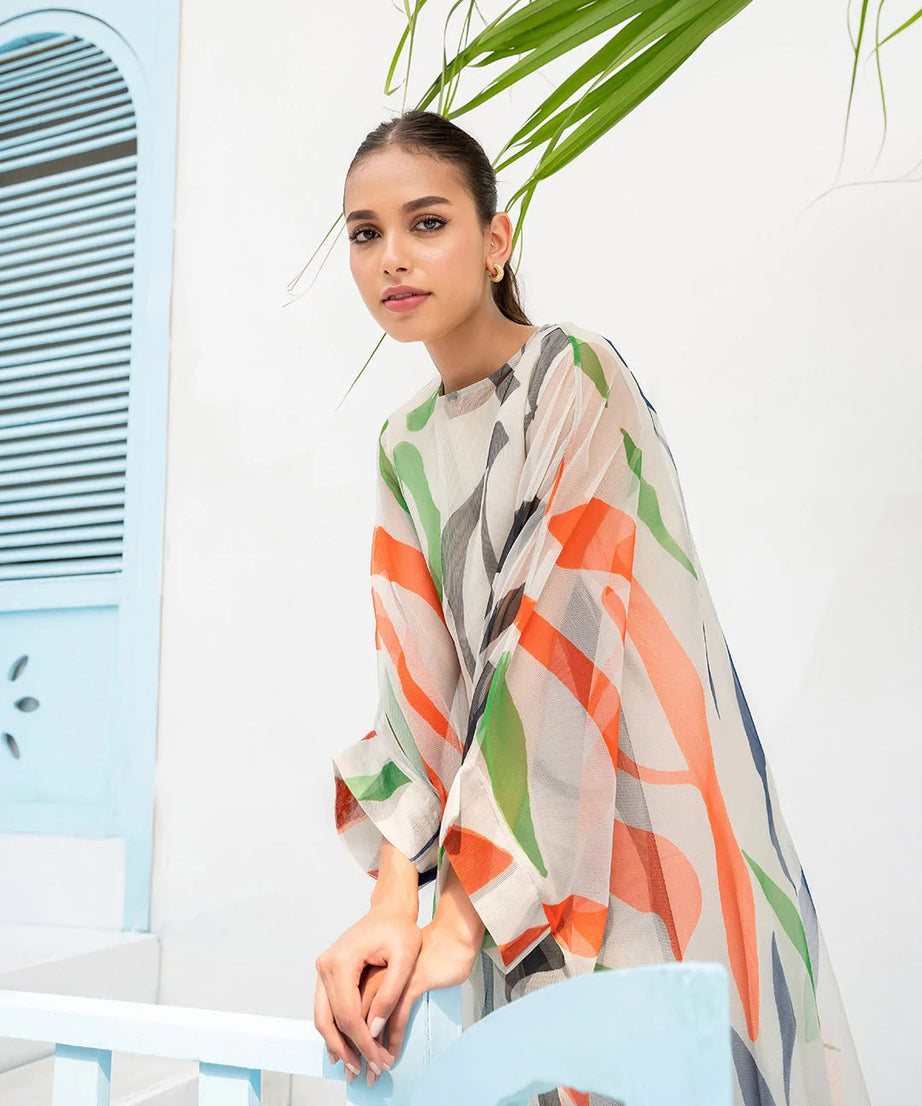 Georgette Kaftan with Cotton Inner - Lightweight and Comfortable Women's Caftan