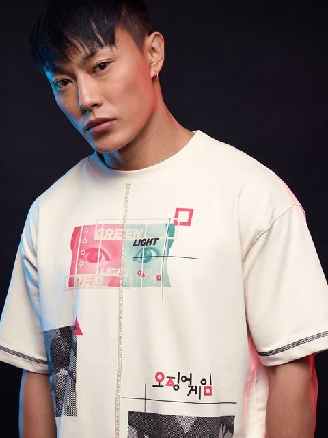 Squid Game Let's Play Oversized T-Shirts