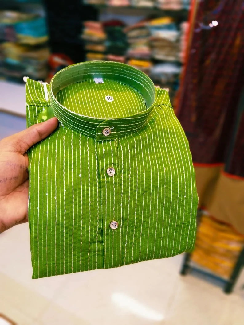 Men's Crossed Kurta Pajama Set For Men's