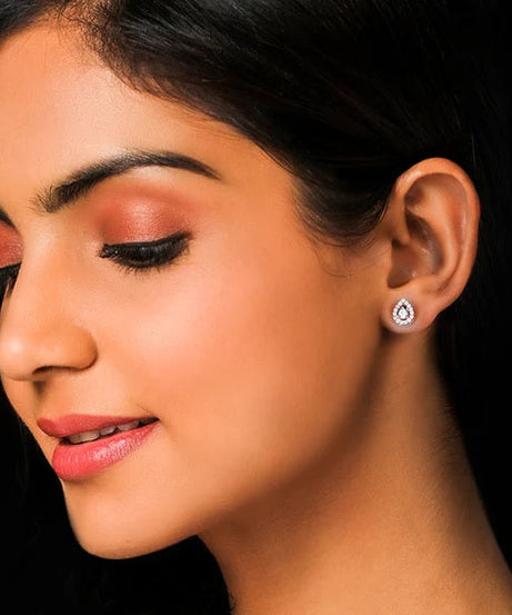 Rose Gold Drop Studs