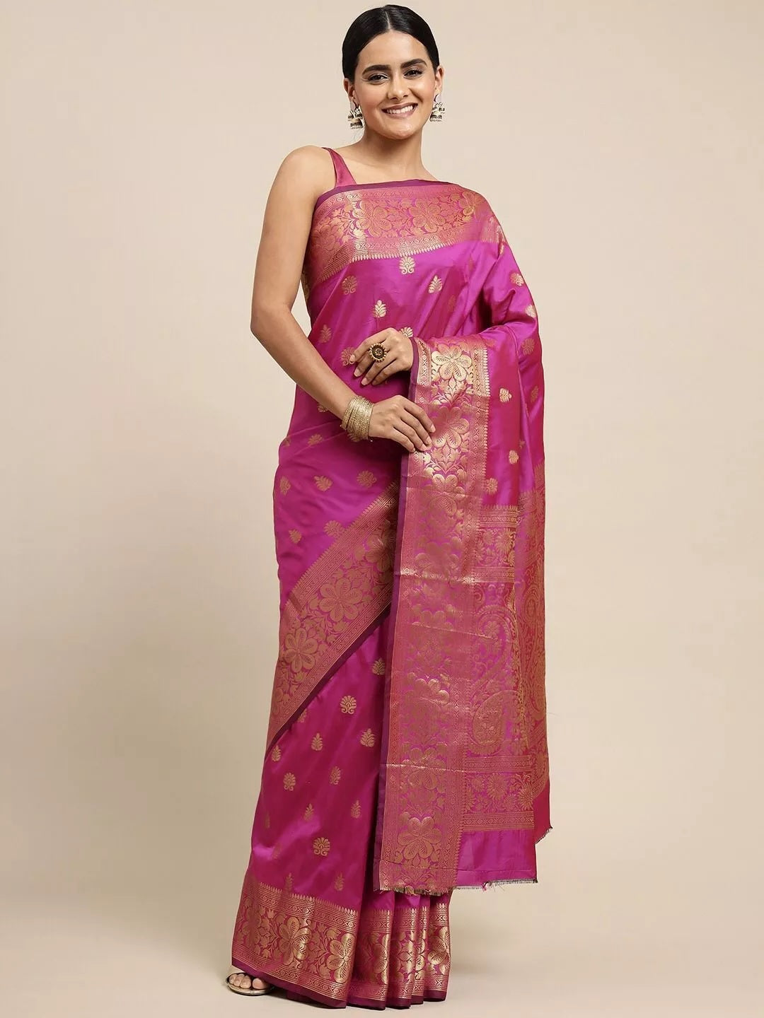 Party Wear Fancy Banarasi Soft Silk Saree For Women's