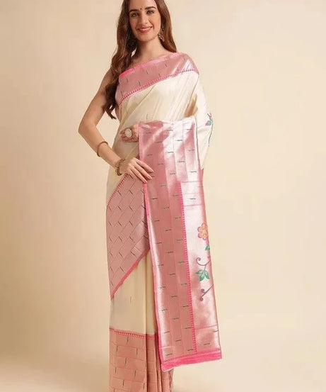 Pure Soft Banarasi Silk Heavy Saree With Blouse