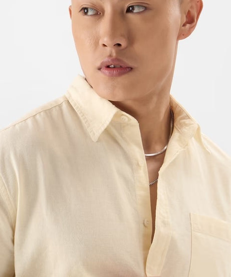 Cotton Linen Off-White Shirts