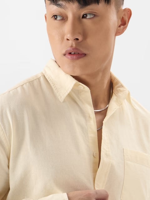 Cotton Linen Off-White Shirts