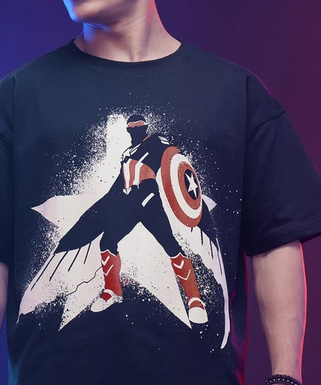 Captain America Sam Soldier Oversized T-Shirts