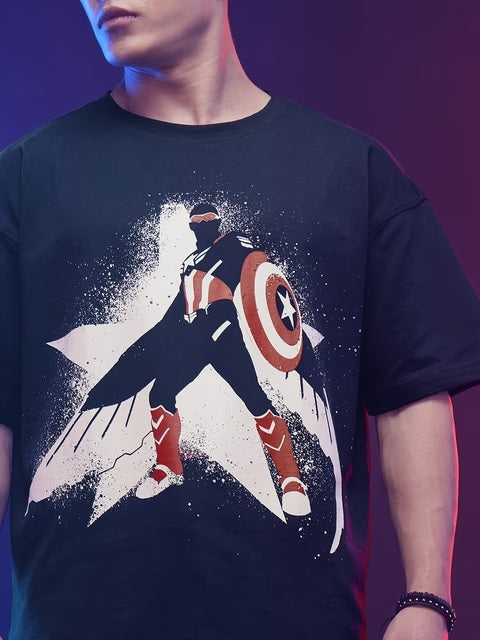Captain America Sam Soldier Oversized T-Shirts