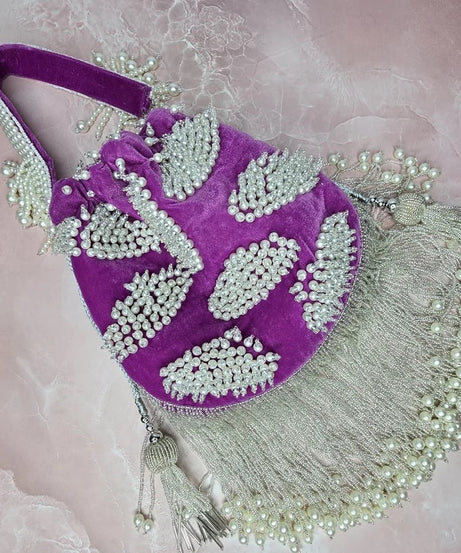 Beads Embellished Bridal Potli Bag