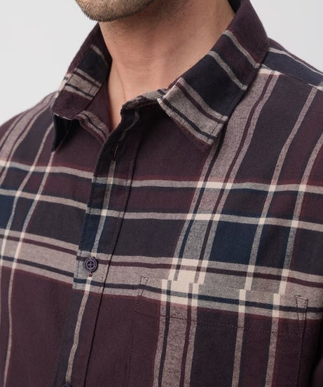 Plaid Shirt Canvas Men Relaxed Shirts