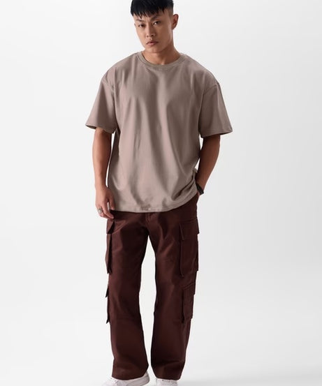 Solids  Brown Sugar Oversized T-Shirts