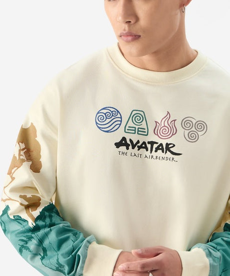 Avatar Aang And Appa Oversized Full Sleeve T-Shirts