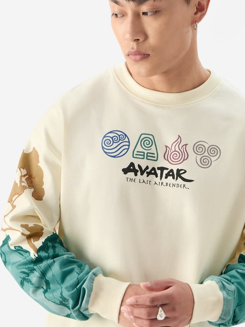 Avatar Aang And Appa Oversized Full Sleeve T-Shirts